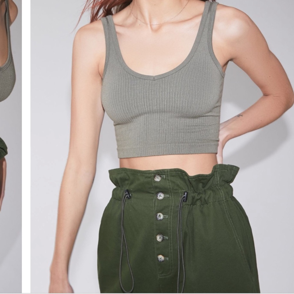 Seamless ribbed bra top